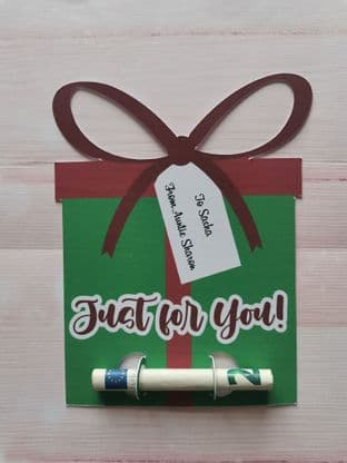 Personalised Christmas Gift Money Holder - Gift Box