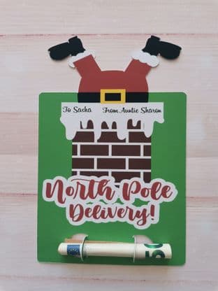 Personalised Christmas Gift Money Holder - Santa Legs