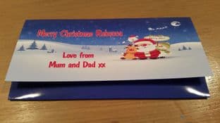 Personalised Christmas Gift Wallet for Money, Vouchers, Concert Tickets etc. Design 1