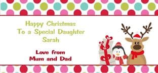 Personalised Christmas Gift Wallet for Money, Vouchers, Concert Tickets etc. Design 5