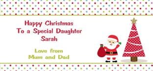 Personalised Christmas Gift Wallet for Money, Vouchers, Concert Tickets etc. Design 6