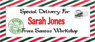 Personalised Christmas Gift Wallet for Money, Vouchers, Concert Tickets etc. Design 7