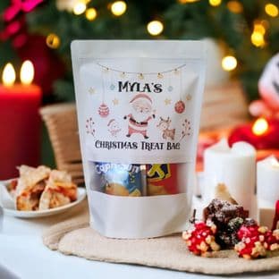 Personalised Christmas Treat Pouch Bag - Empty