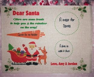 Personalised Christmas Treats for Santa Placemat
