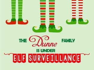 Personalised Christmas Under Elf Surveillance Fridge Magnet