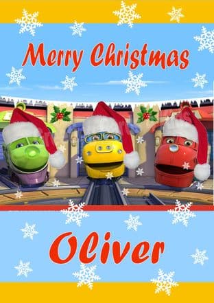 Personalised Chuggington Christmas Card