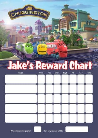 Personalised Chugginton Reward Chart (adding photo option available)