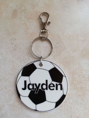 Personalised Circle Football Keyring