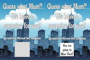Personalised City Break Holiday Reveal Scratch Card