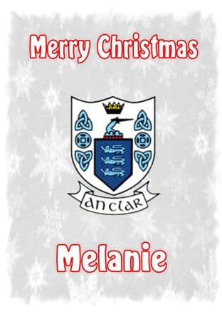 Personalised Clare Crest Christmas Card
