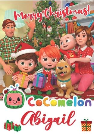 Personalised Cocomelon Christmas Card