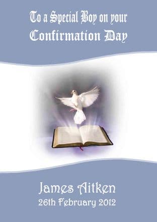 Personalised Confirmation Card Boy Design 1