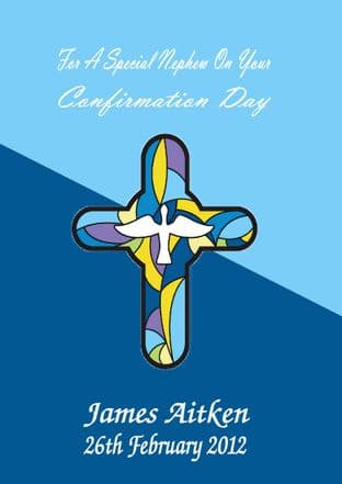 Personalised Confirmation Card Boy Design 2