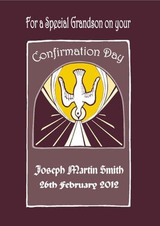 Personalised Confirmation Card Boy or Girl Design 2