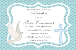 Personalised Confirmation Invitations Boy New Design 3