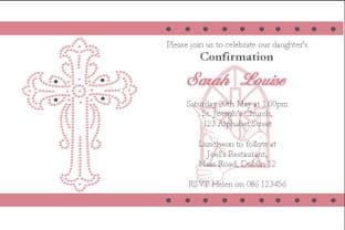 Personalised Confirmation Invitations Daughter Design 2