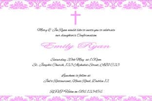 Personalised Confirmation Invitations Daughter Design 4