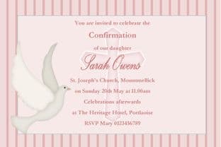 Personalised Confirmation Invitations Girl New Design 1