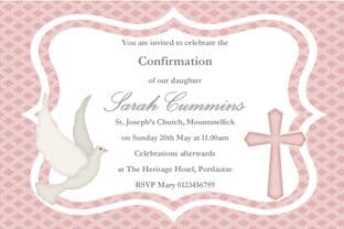 Personalised Confirmation Invitations Girl New Design 3