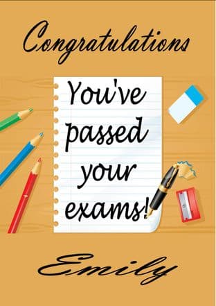 Personalised Congratulation on Passing Your Exams Card 4