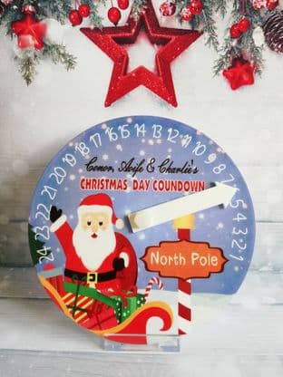 Personalised Countdown to Christmas Clock 2