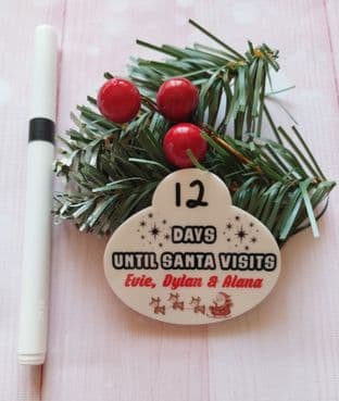 Personalised Countdown to Christmas Fridge Magnet