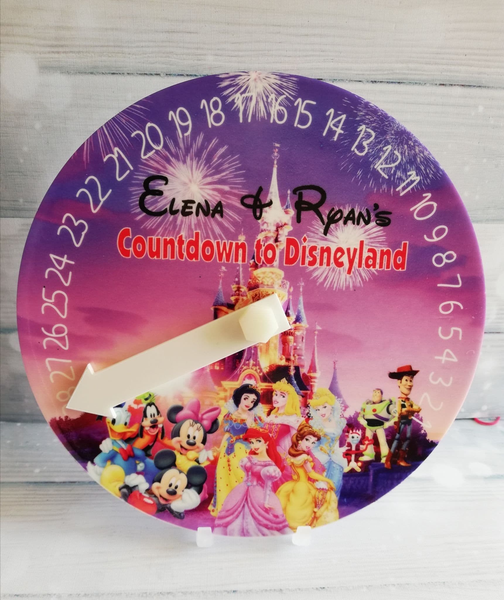 Personalised Countdown To Disneyland Clock Personalised countdown to disneyland clock
