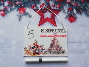 Personalised Countdown to Disneyland Plaque