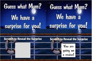 Personalised Cruise Holiday Reveal Scratch Card