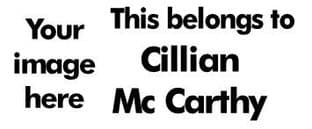 Personalised Custom Image Keyring School Bag Name Tag