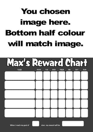Personalised Custom Image Reward Chart (adding photo option available)