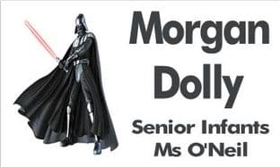 Personalised Darth Vader School Book Stickers