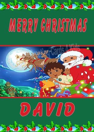 Personalised Diego Christmas Card