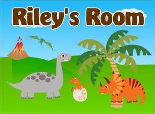 Personalised Dinosaur Door Plaque 2