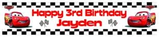 Personalised Disney Cars Lightening McQueen Banner