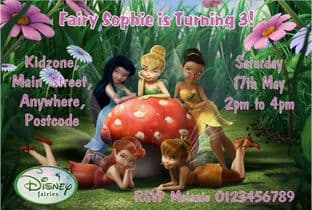 Personalised Disney Fairies Invitations