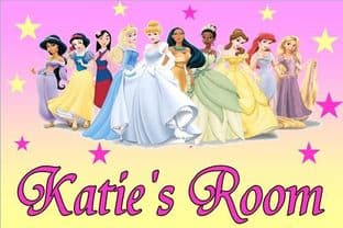 Personalised Disney Princess Door Plaque