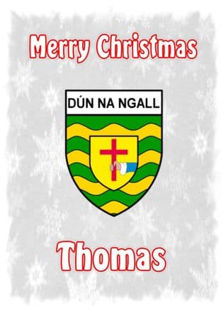 Personalised Donegal Crest Christmas Card