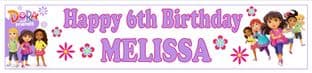 Personalised Dora and Friends Banner