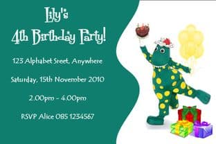 Personalised Dorothy the Dinosaur Invitations Design 1