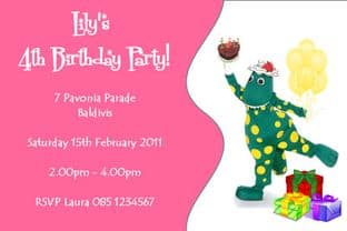Personalised Dorothy the Dinosaur Invitations Design 2