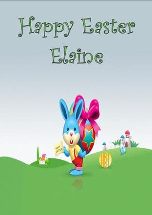Personalised Easter Bunny Easter Card