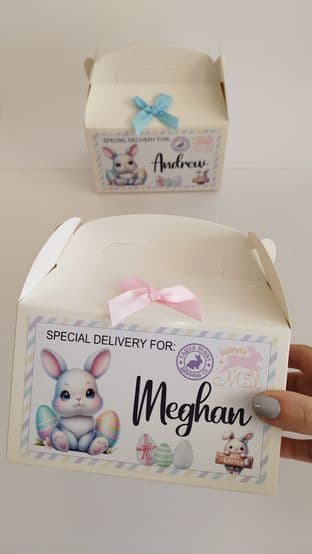 Personalised Easter Bunny Mail Small Treat Box