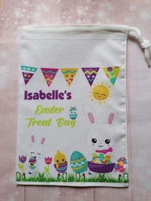 Personalised Easter Drawstring Treat Bag