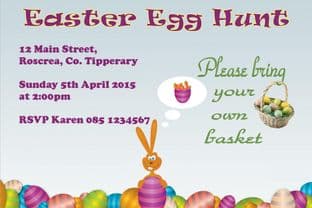Personalised Easter Egg Hunt Invitations