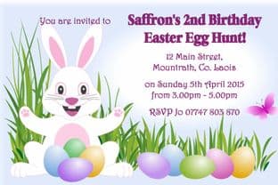 Personalised Easter Party or Egg Hung Invitations 4