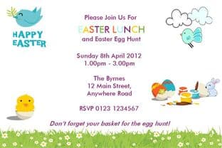 Personalised Easter Party or Egg Hung Invitations 5