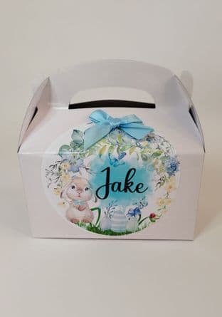 Personalised Easter Small Treat Box Blue