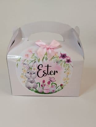 Personalised Easter Small Treat Box Pink