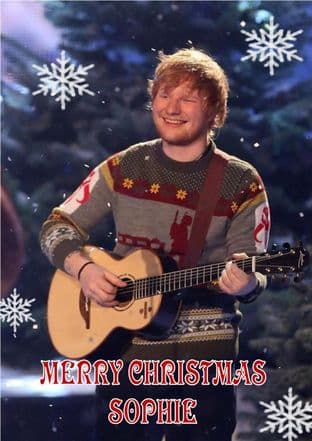 Personalised Ed Sheeran Christmas Card